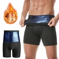 thumbnail image 7 of Sauna Sweat Short Pants for Men Hot thermo Sauna Leggings Compression Hight Waist Pants Workout Body Shaper Sauna Suit Big and Tall Size S-3XL Blue, 7 of 7