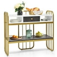 thumbnail image 1 of Costway Table Console avec Tiroir Étagère de Rangement Grand Plateau Moderne pour Entrée, 1 of 9