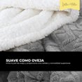 thumbnail image 2 of Cobertor Cobija Aborregado Con Forro Polar Sherpa | Suave | Caliente | Ligera | Tamaño 230 x 200 cm (Gris, 230 x 200 cm), 2 of 5