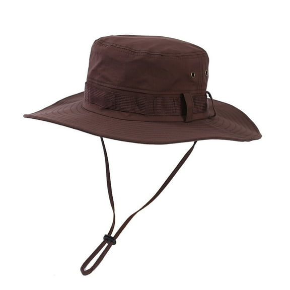 Jjayotai Sun Hats for Men Women, Solid Boonie Hats UPF 50  Wide Brim Bucket Hat for Beach Fishing Gardening Hiking Hunting Safari, Summer Cap Large Coffee^