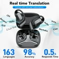 thumbnail image 7 of AI Translation Earbuds Real Time 100+ Language Translator 3-in-1 Translation Headphones Compatible with iOS & Android Translating Device Ideal for Travel Business Learning(Deep Black), 7 of 7