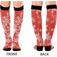 thumbnail image 2 of GZHJMY Snowflakes 20-30mmHg Compression Socks for Men & Women, Knee High Stockings for Running, Sport, Hiking & Travel, 2 of 7