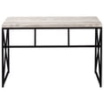 thumbnail image 4 of Home Office Desk In Beige Laminate And Black Metal, For Efficient Work With Taupe Metal A Functional Space, 4 of 6