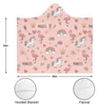 thumbnail image 3 of Wearable Blanket,Pink Unicorn Flamingo Pattern Hooded Wearable Flannel Blanket for Adults & Teens,Winter Poncho Shawl Wrap Cape Cozy Anti-Pill,50"x60", 3 of 5