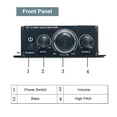 thumbnail image 2 of Receptor de música Mini amplificador HiFi Receptor de música estéreo para automóvil FM Amplificador TOMSHOO Receptor de música, 2 of 7