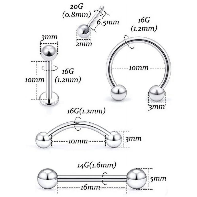 Vsnnsns 9 Style 316L Surgical Stainless Steel Body Piercing Tools Kit  Piercing Clamps Forceps for Nose Rings Septum Piercing Lip Navel Tongue  Belly Rings Eyebrow Piercing Ear Piercing Jewelry Tools Style 9