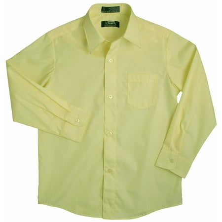 French Toast Boys Long Sleeves Button-Down Dress Shirt - E9004 20 Husky Yellow