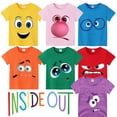 thumbnail image 2 of Camiseta de la película Inside Out 2 para niños y niñas, ropa de moda para niños, ropa de figuras lindas, Tops cortos de algodón de verano, regalo estético 2024, 2 of 5