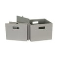 thumbnail image 6 of Household Essentials Storage Cubes 2 pack, Blended Poly-Cotton Canvas, Foldable Fiberboard Frame with Cut-out Handles, Open Top, Perfect for Storage and Detailed Organization, Silver, 6 of 6