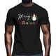 thumbnail image 2 of Camisetas gráficas informales de manga corta con diseño de muñeco de nieve de Feliz Navidad para hombre, 2 of 8