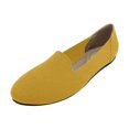 thumbnail image 2 of Viluyesy Flats for Womens, Slip-On Solid Color Shallow Casual Comfort Breathable Shoes Yellow, 2 of 9