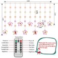 thumbnail image 5 of WILLED Christmas Curtain Lights Indoor, 9.8Ft LED Twinkle Stars Hanging Window Lights with Ornaments & Snowflake, USB Remote Control Christmas Window Lights Fairy Lights for Bedroom Garden Home Decor, 5 of 6