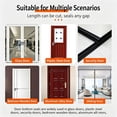 thumbnail image 5 of Door Draft Stopper, Door Sweep for Bottom of Door, Weather Stripping Door Seal Gap Filler Bottom Blocker Soundproof Cold Air Insulation Save Energy Installs Quickly (Grey, 1.1*39in), 5 of 9