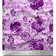 thumbnail image 1 of Soimoi Satin Silk Fabric Dot & Floral Artistic Printed Craft Fabric by the Yard 42 Inch Wide, 1 of 3