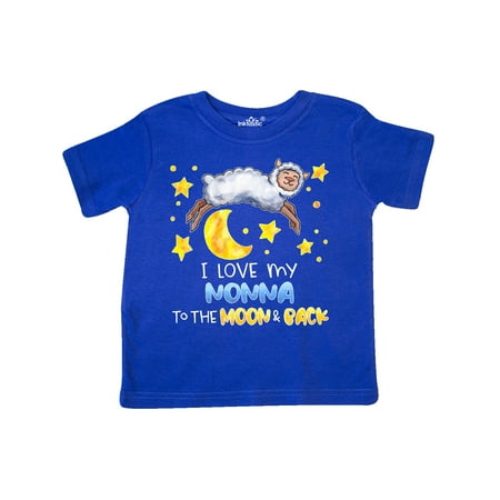 

Inktastic I Love my Nonna to the Moon and Back Cute Sheep Gift Toddler Boy or Toddler Girl T-Shirt