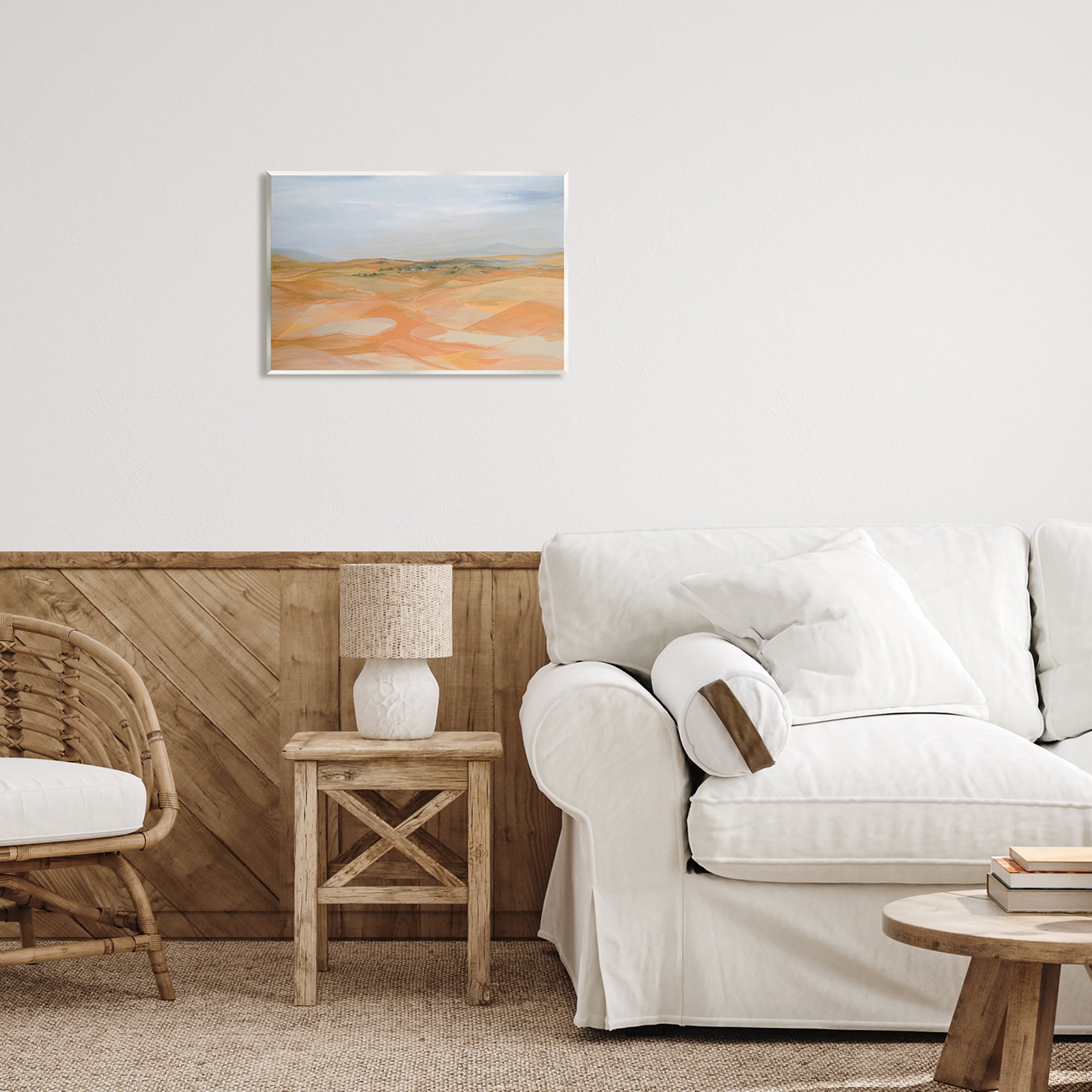 Stupell Industries Abstract Desert Dunes Nature Painting Unframed Art Print Wall Art, 19 x 13