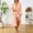 Orange, variant on Daiosportswear Women's Fleece Plaid Soft Fluffy Long Lounge Hooded Bathrobes Pink