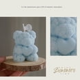 thumbnail image 4 of Valentine's Day Cute Bear with Heart Scented Candle Teddy Bear Rose Clusters Handmade Floral Soy Wax Aroma Decorative Candle for Table Photo Prop Wedding Birthday Anniversary Gift(Blue), 4 of 4