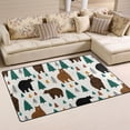 thumbnail image 2 of Bear Forest Pattern Memory Foam Area Rug 31"x20" Non Slip, Absorbent, Fade Proof for Living Room, Bedroom, Office, 2 of 7