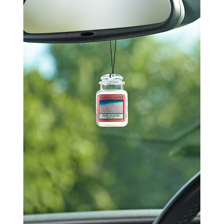 Yankee Candle Car Jar Ultimate Auto, Home & Office Odor Neutralizing Air  Freshener, Pink Sands by GOSO Direct