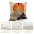 thumbnail image 4 of COMIO  Throw Pillow Cover Mountains and Red Sun Hand Drawn with Ink in Traditional Japanese Decorative Pillow Cases Home Decor Square Pillowcases, 4 of 5