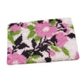 thumbnail image 2 of Rongfmy 1 Set Latch Hooking Rug Kits Carpet Embroidery Cushion Pattern Making Needlework Pink Flower, 2 of 8