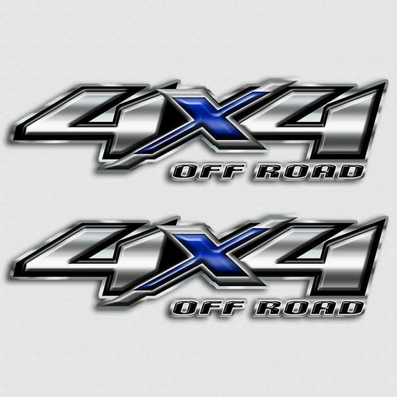 4x4 Silver Blue X Silverado Off Road Decals