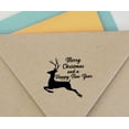 thumbnail image 4 of Printtoo Round Self Inking Merry Christmas And Happy New Year Rubber Stamp Reindeer Holiday Stamper-Black, 4 of 4