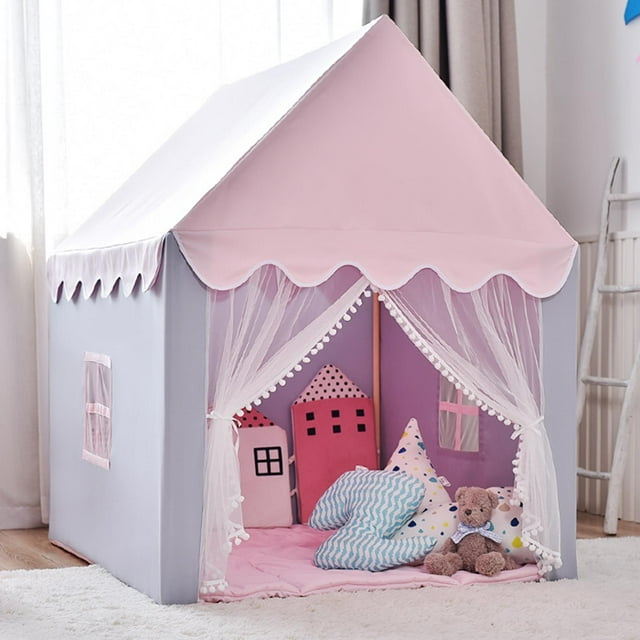 Juegos portátil Yotijar para decoración de habitación infantil interior de hadas campaña para pequeños Rosado