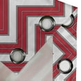 thumbnail image 4 of Ambesonne Chevron Grommet Curtain, Art Abstract Zigzag Pattern, 50"x72", White Dark Pink and Black, 4 of 5