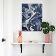thumbnail image 4 of Canvas Wall Art, White Navy Blue Framed Canvas Prints for Kitchen Bedroom, Marble Texture Abstract Art Small Gallery Wrapped Wall Decor for Home Office, Gifts, 8"x12" Ship Next Day, 4 of 9