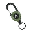 thumbnail image 4 of Retractable Keychain, Retractable Key Reel Heavy Duty ID Badge Holder Telescopic Cable Key Chain Carabiner for Adults, Hiking Dark Green, 4 of 7