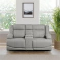 thumbnail image 2 of Lexicon Camryn Fabric Power Double Reclining Loveseat w/ Center Console in Gray, 2 of 9