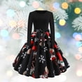 thumbnail image 3 of Vestido Navidad Soledad Manga Larga Vintage Imprimir 1 XL, 3 of 10
