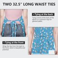 thumbnail image 5 of Blue Cartoon Unicorn Gift Balloon Cloud Apron-Garden Aprons for Women with Pockets-Cotton Linen Waterproof Kitchen Cooking Gardening Aprons Adjustable for Kitchen,Cooking,BBQ and Salon 33x27 Inch, 5 of 6