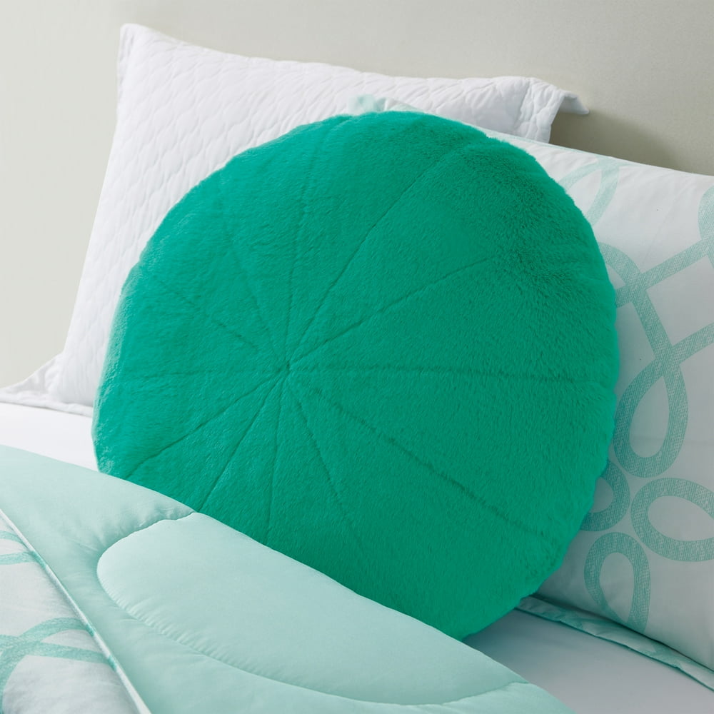 Mainstays Plushy Faux Fur Round Decorative Pillow, 23" x