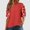 Red, variant on SNKSDGM Women's Plus Casual Easter Shirts Womens Shirts Casual Summer Women's Lightweight Blouse Daily Lace Sleeve Patchwork Daily Round Neck Regular fit Tops Women's Tops 3/4 Sleeve V Neck