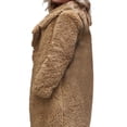 thumbnail image 5 of JUNWELL Women‘s Warm Fleece Sherpa Jackets Faux Shearling Coats Oversized Winter Long Coat Outwear, 5 of 7