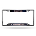 thumbnail image 1 of Denver Broncos License Plate Frame Chrome EZ View, 1 of 1