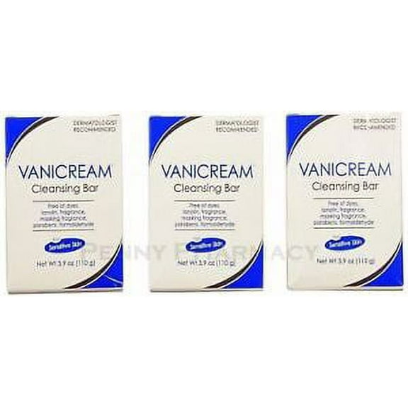 Vanicream Cleansing Bar, Fragrance Free, 3.9oz ( Pack of 3 )