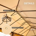 thumbnail image 4 of Outdoor 10 ft x 20 ft Canopy Gazebo, Metal Gazebo with Netting and Curtains for Garden, Patio, Party Canopy, Gray/Yellow, 4 of 6