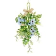 thumbnail image 2 of strola Toys Artificial Floral Swag 18in Plastic Hanging Greenery for Front Door Outdoor Indoor Wall Decor Summer Spring Multicolor, 2 of 6