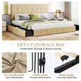 thumbnail image 5 of Sha Cerlin Beige King Fabric Platform Bed Frame with 4 Storage Drawers & Adjustable Headboard, Adult, 5 of 7