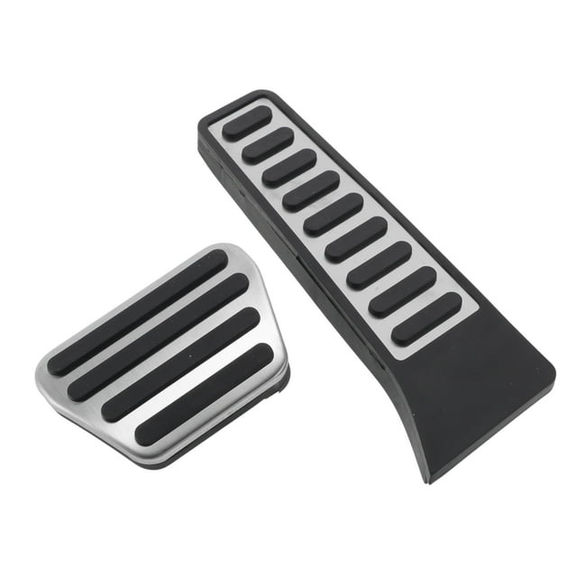 Unique Bargains 2 Pcs Automatic Foot Pedal Pads Foot Accelerator Pedal Covers for Land Rover Range Rover 2005-2012 Stainless Steel Silver Tone