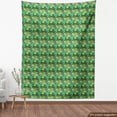 thumbnail image 4 of Exotic Fabric by the Yard, Abstract Colorful Cartoon of Monstera Tropical Leaves Summer Botany Pattern, Upholstery Fabric for Dining Chairs Home Decor Accents, Multicolor by Ambesonne, 4 of 5