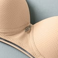 thumbnail image 4 of Bmisegm Women Lace Back Button Shaping Cup Adjustable Shoulder Strap Large Size Underwire Bra Wireless Bras Soft Everyday Bra Beige 42, 4 of 7