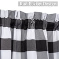 thumbnail image 3 of Buffalo Plaid Window Valance, Yarn Dyed Rod Pocket Checkered Short Curtain Valance, 3 of 7