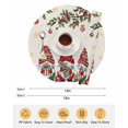 thumbnail image 6 of 15 Inch Round Placemats Set of 6, Red Gnomes Christmas Non Slip Heat Insulation PP Table Mats, Xmas Ball Gifts Snowflake Rustic Washable Place Mats for Kitchen Dining Party Table Decor, 6 of 7