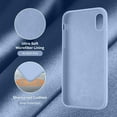 thumbnail image 5 of Designed for iPhone Xs Max Case, Silicone Ultra Slim Shockproof Protective Phone Case with [Soft Anti-Scratch Microfiber Lining], 6.5 inch, Light Blue, 5 of 13