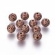 thumbnail image 1 of Tibetan Style Zinc Alloy Beads Textured Round Cadmium Free & Lead Free Red Copper 8mm Hole: 1mm, 1 of 2